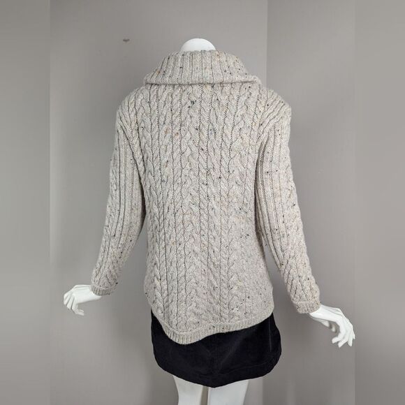 Aran Mur Irish Knit Merino Wool Zippered Cardigan. - Picture 2 of 11